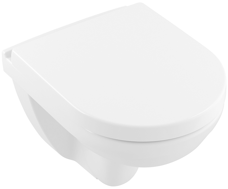 V&B O.Novo hængetoilet med sæde 360x490mm hvid alpin, CeramicPlus