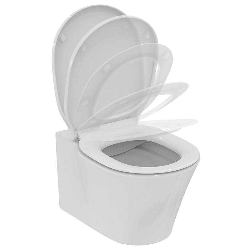 Ideal Standard CONNECT AIR hængetoiletskål & toiletsæde, hvid