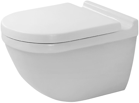 Duravit Starck3 vægtoilet rimless. åben skyllerand. WonderGliss