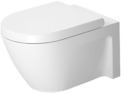Duravit Starck 2 vægtoilet 365x540mm med skjult montering med WonderGliss