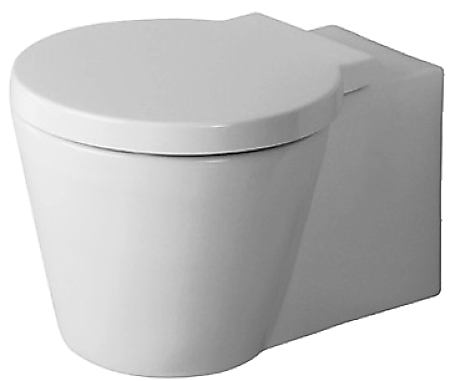 Duravit Starck 1 vægtoilet 4,5L 410x575mm med skjult montering og Wondergliss