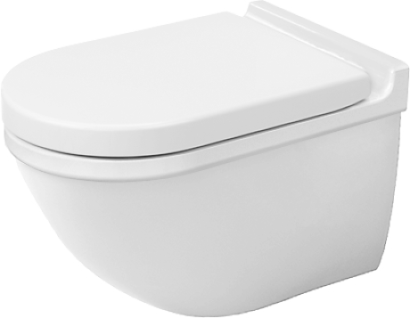 Duravit Starck 3 vægtoilet 6Ltr. 370x620mm med skjult montering og WonderGliss