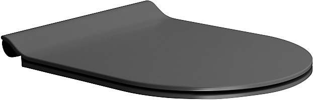 GSI slim toiletsæde med softclose, mat sort