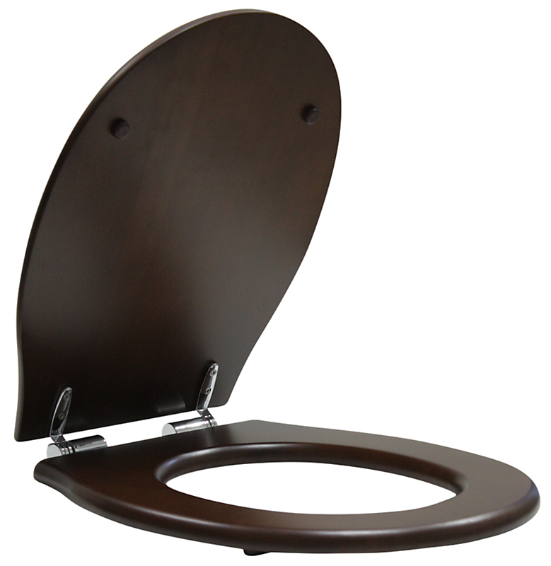 GSI Classic toiletsæde, med softclose. Blank valnød træ