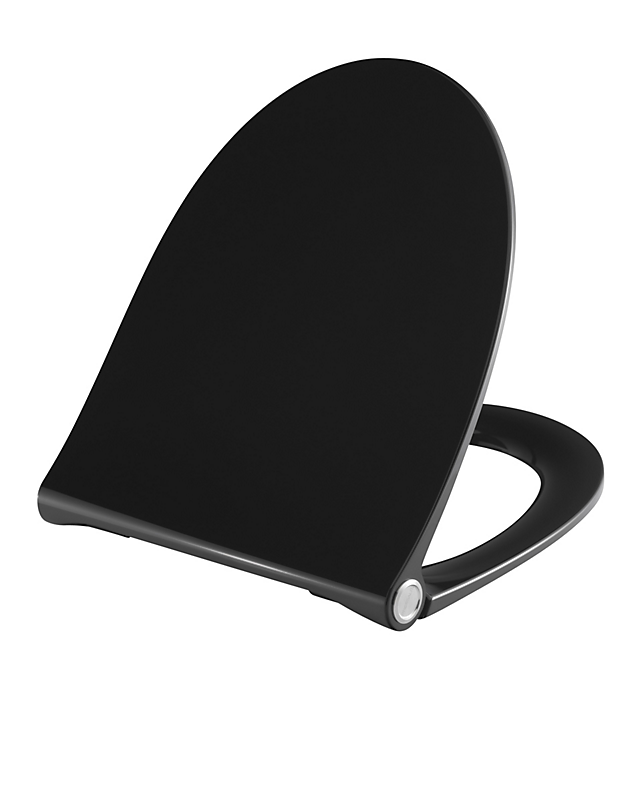 Pressalit Sway Norden toiletsæde med soft close og lift-off. Polygiene, sort. Passer til Nautic, Sign & Kompas & Cera