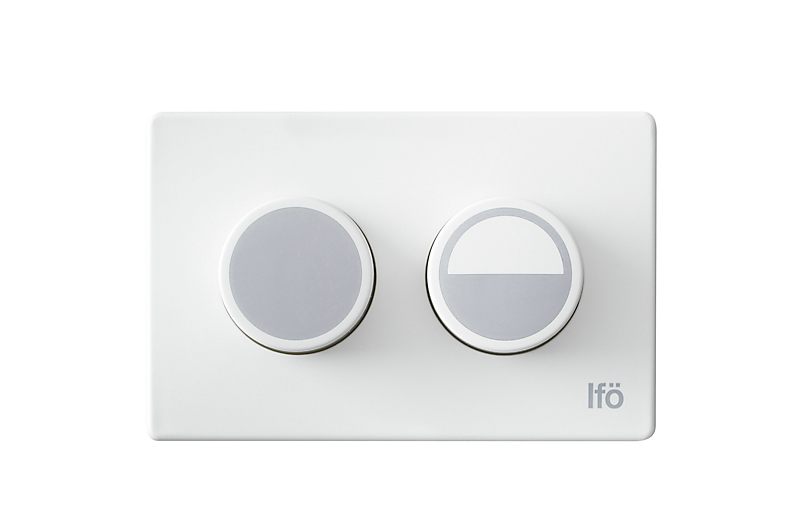 Ifö Sign trykknap hvid uden dosering pneumatisk 128x80mm