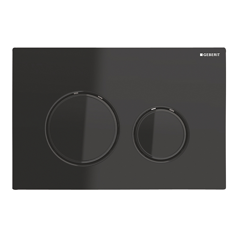 GEBERIT SIGMA21 betjeningsplade 246x164x14mm sort krom/ sort