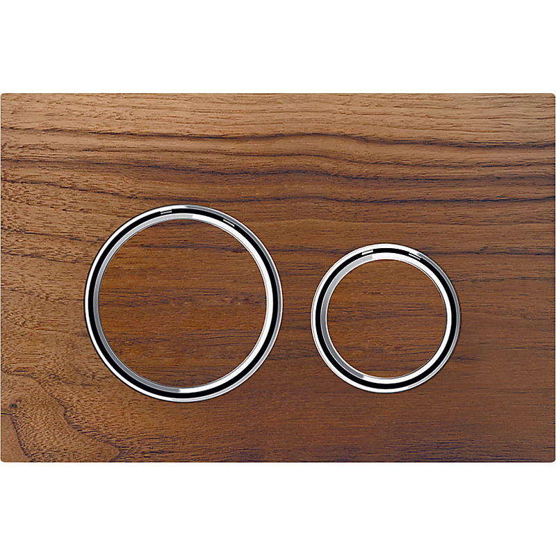 GEBERIT SIGMA21 betjeningsplade 246x164x14mm forkrome/nøddetræ