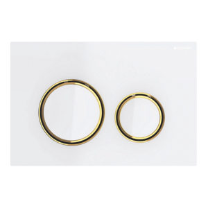 GEBERIT SIGMA21 betjeningsplade 246x164x14mm messing/hvid