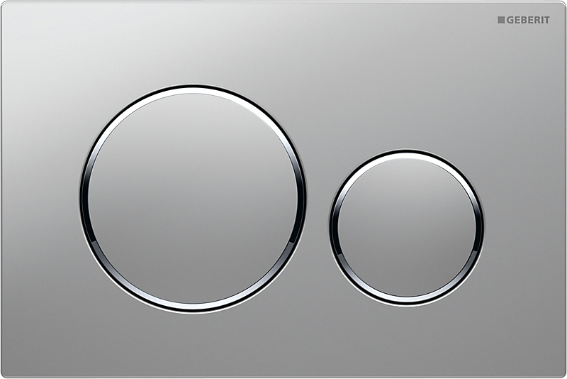 GEBERIT SIGMA20 betjeningsplade dobbeltskyl matforkromet