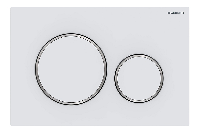 GEBERIT SIGMA20 beteningsplade dobbeltskyl hvid
