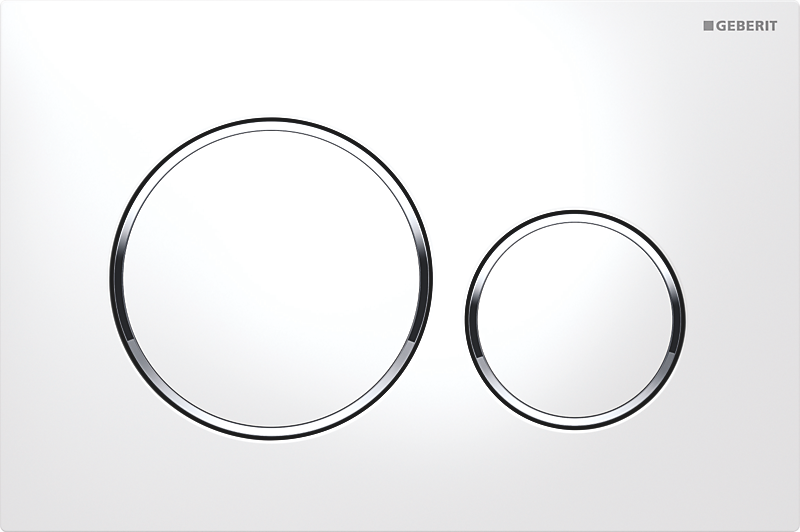 GEBERIT SIGMA20 betjeningsplade hvid-krom-hvid