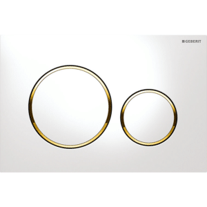 GEBERIT SIGMA20 betjeningsplade hvid guld hvid