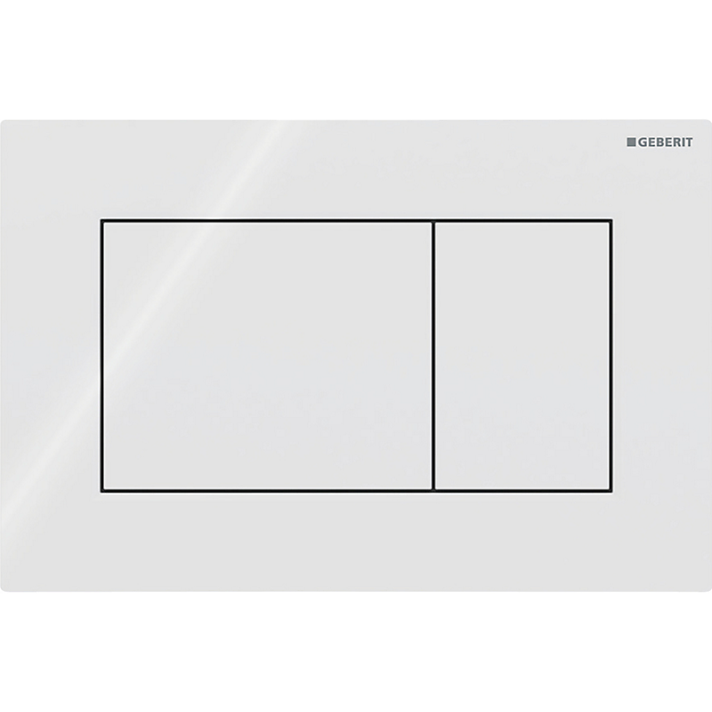 GEBERIT Sigma01 betjeningplade til dobbetskyl square Hvid