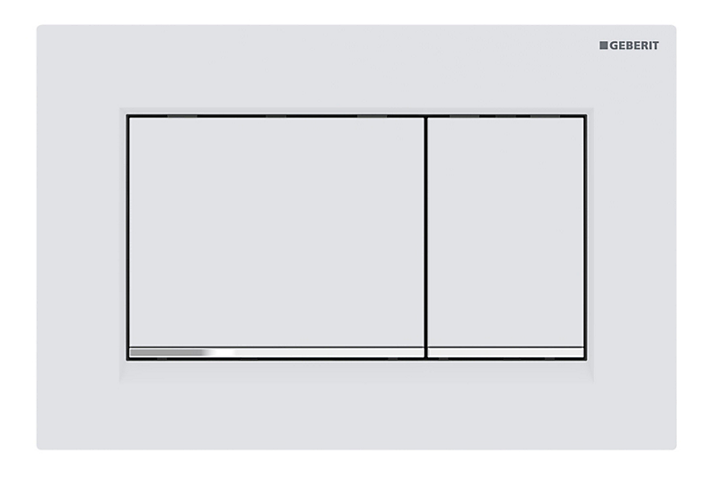 GEBERIT SIGMA30 betjeningsplade dobbeltskyl hvid