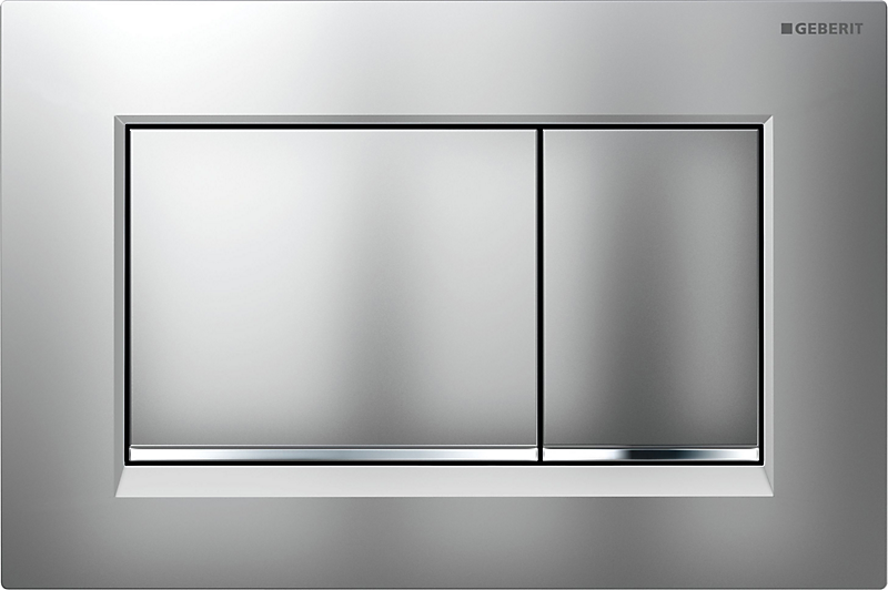 GEBERIT SIGMA30 betjeningsplade dobbeltskyl matforkromet