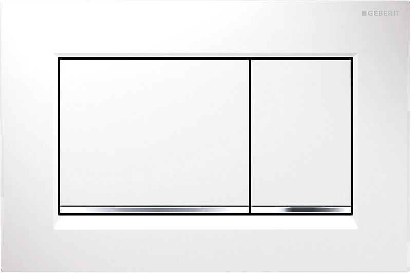GEBERIT SIGMA30 betjeningsplade hvid/krom/hvid