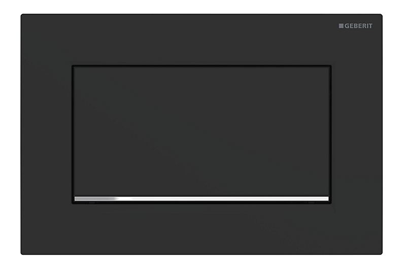 GEBERIT SIGMA30 betjeningsplade skyl-stop-skylning sort