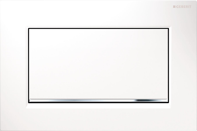 GEBERIT SIGMA30 betjeningsplade hvid/krom/hvid. 1 skyl