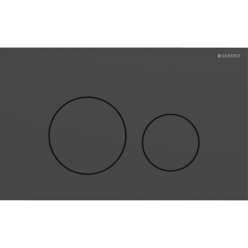 GEBERIT Sigma40 betjeningplade til dobbetskyl round Sort mat