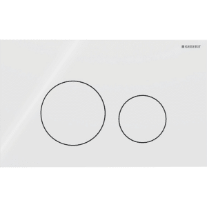 GEBERIT Sigma40 betjeningplade til dobbetskyl round Hvid