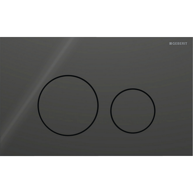 GEBERIT Sigma40 betjeningplade til dobbetskyl round Sort