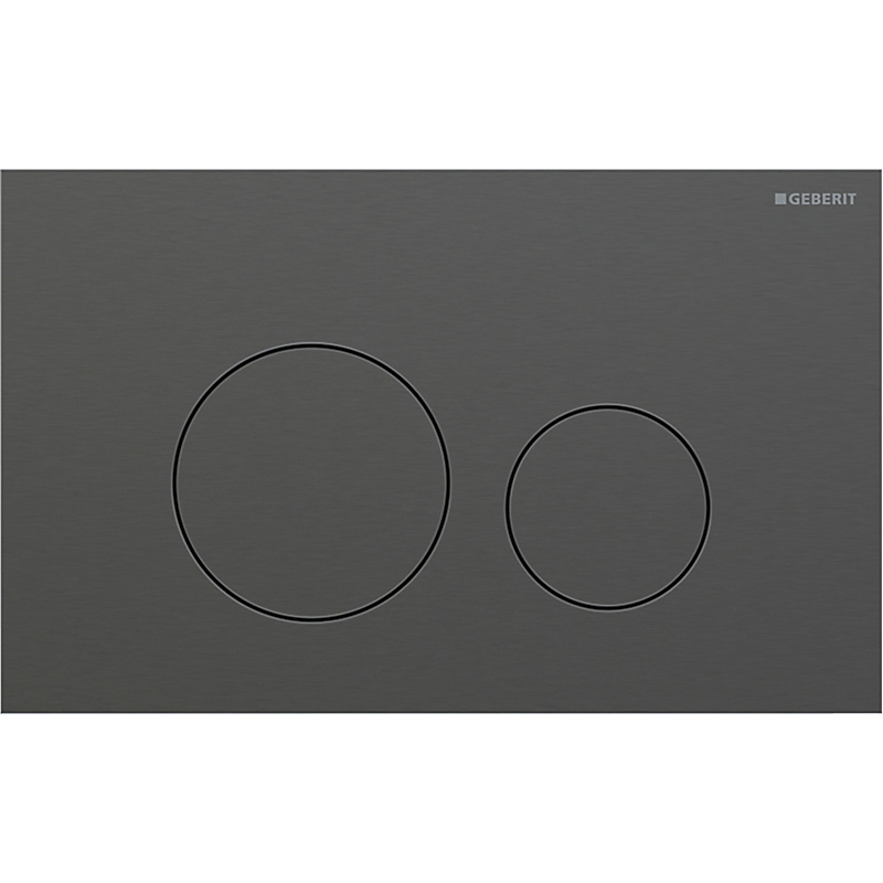 GEBERIT Sigma40 betjeningplade til dobbetskyl round Sort krom Børstet