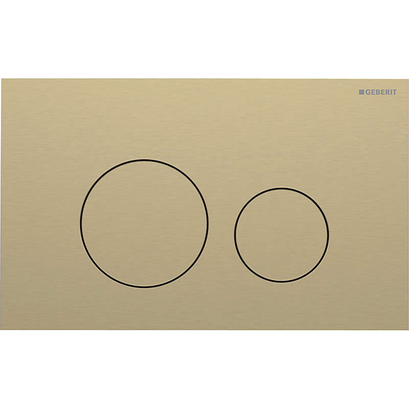GEBERIT Sigma40 betjeningplade til dobbetskyl round Messingfarver Børstet