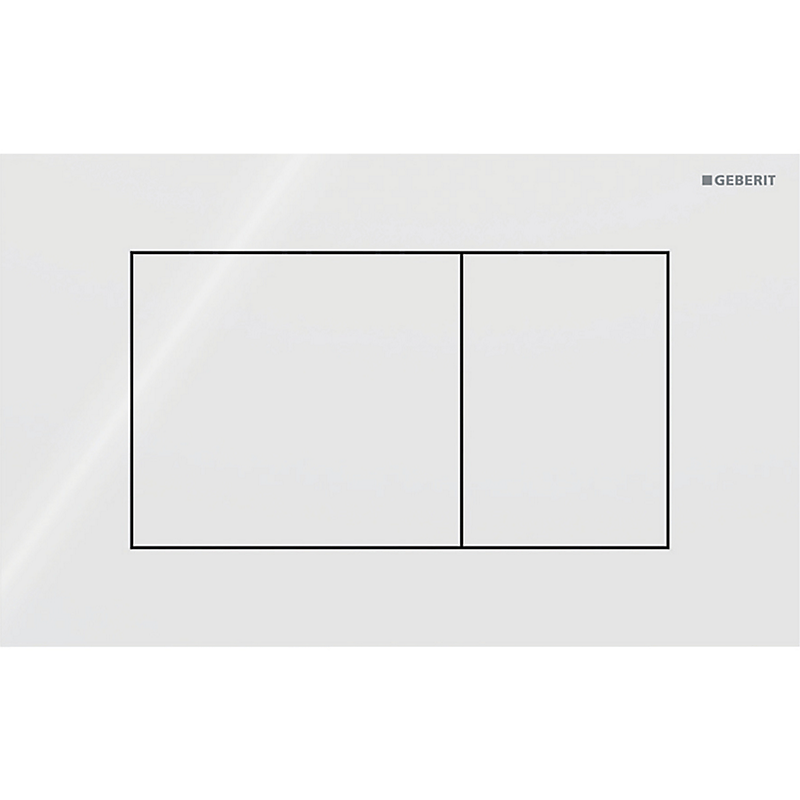GEBERIT Sigma40 betjeningplade til dobbetskyl square Hvid