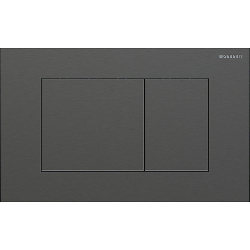 GEBERIT Sigma40 betjeningplade til dobbetskyl square Sort krom Børstet