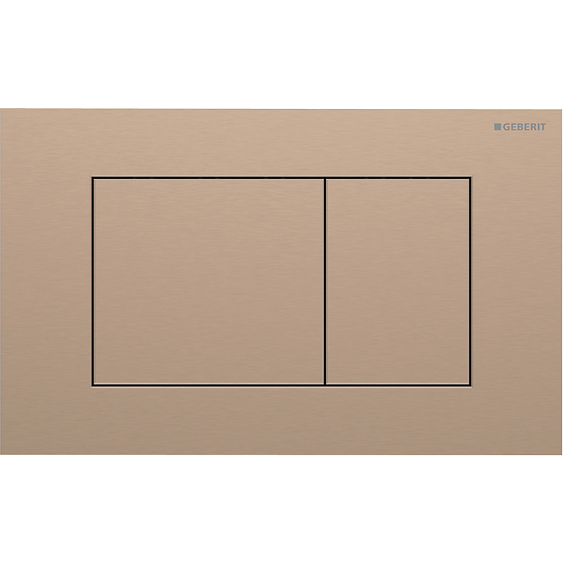 GEBERIT Sigma40 betjeningplade til dobbetskyl square Rødguld Børstet
