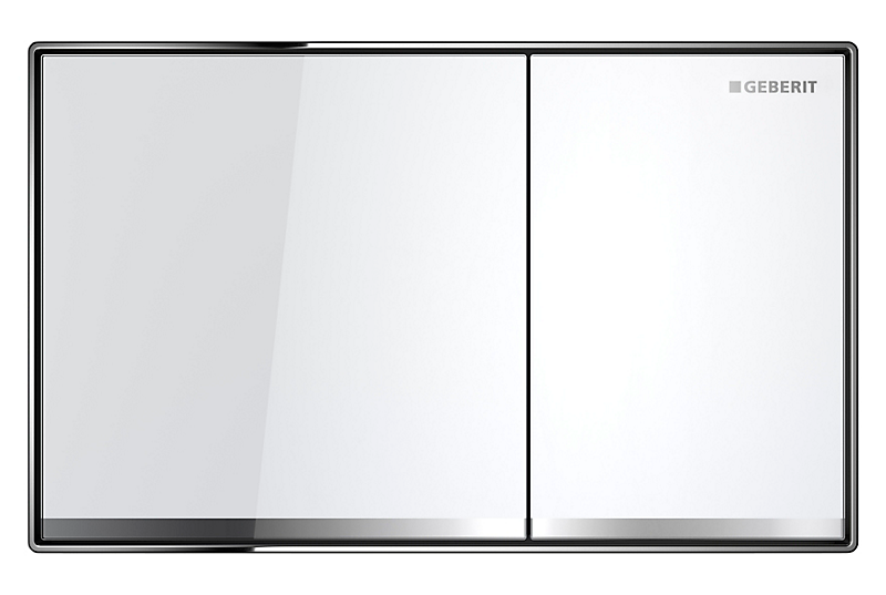 GEBERIT SIGMA60 betjeningsplade hvid glas