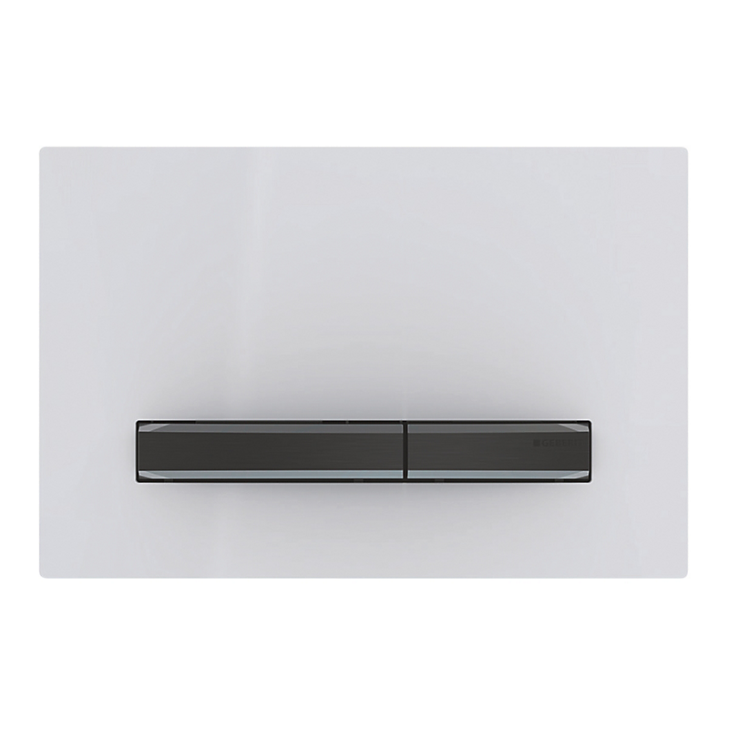GEBERIT SIGMA50 betjeningsplade 246x164x14mm sort krom/ hvid