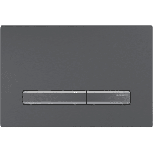 GEBERIT Sigma50 betjeningsplade til dobbeltskyl, metalfarve, sort krom, sort