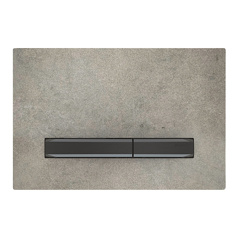 GEBERIT SIGMA50 betjeningsplade 246x164x14mm sort krom/ beton