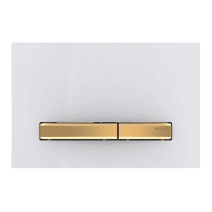 GEBERIT SIGMA50 betjeningsplade 246x164x13mm messing/hvid
