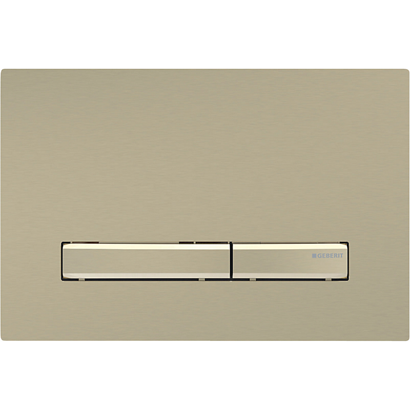 GEBERIT Sigma50 betjeningsplade til dobbeltskyl, metalfarve, messing