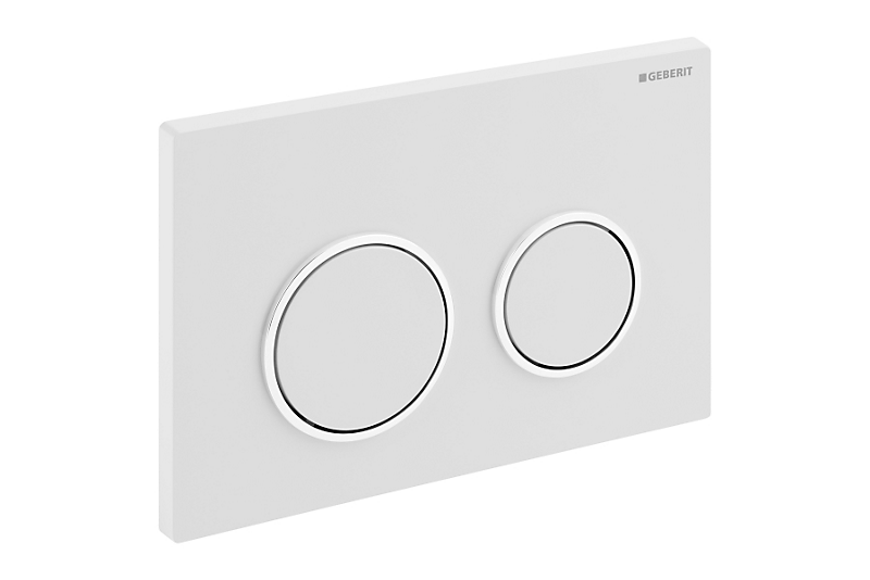 GEBERIT Kappa21 betjeningsplade, hvid-krom-hvid