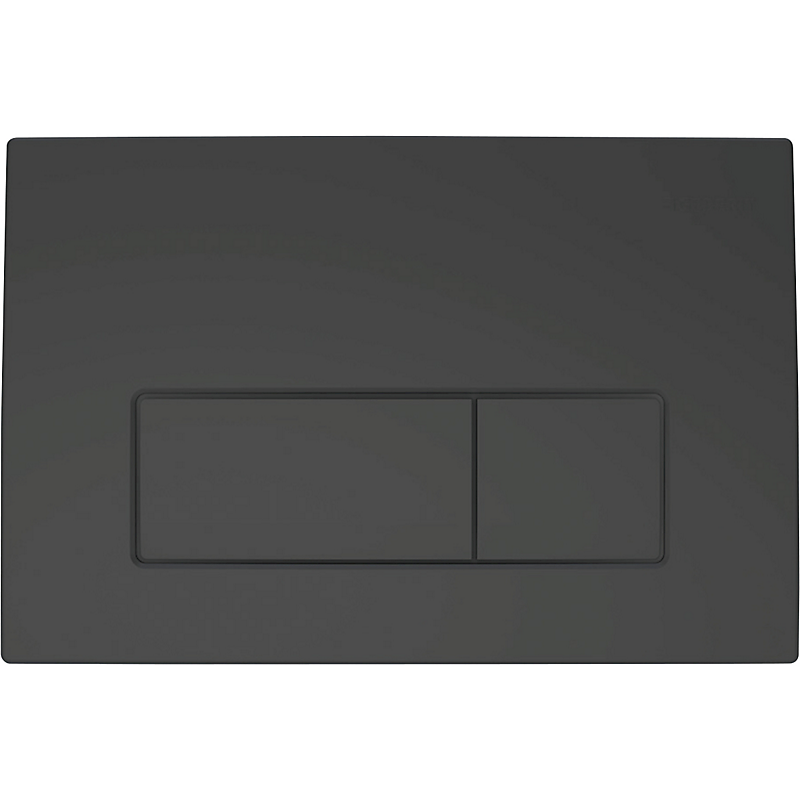 Geberit betjeningsplade Delta50 til dobbeltskyl: Sort mat. Front betjening.