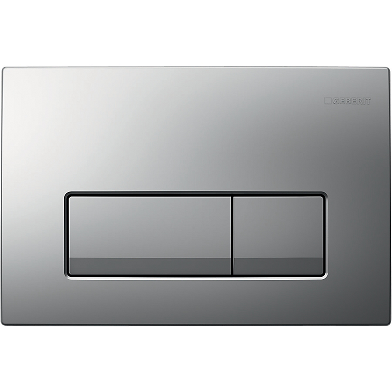 GEBERIT betjeningsplade Delta50 246x164x26mm, tryktaste mat krom