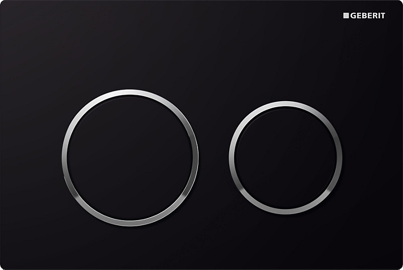 GEBERIT OMEGA20 betjeningsplade sort/krom/sort