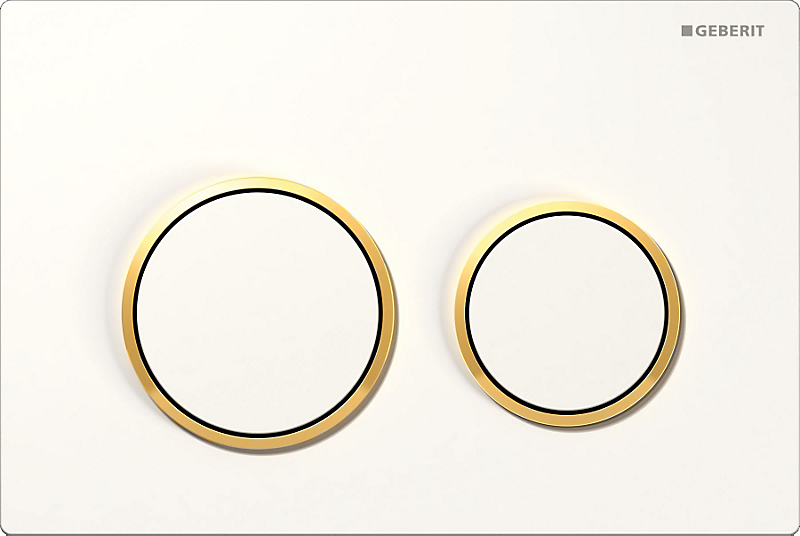 GEBERIT OMEGA20 betjeningsplade hvid/guld/hvid