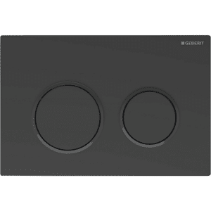 GEBERIT Omega20 betjeningsplade til dobbeltskyl, sort, matlakeret