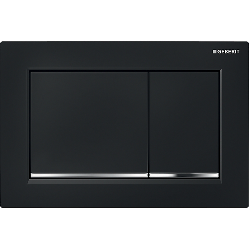 GEBERIT OMEGA30 betjeningsplade sort/krom/sort