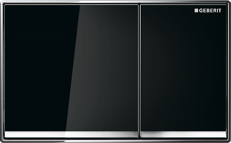GEBERIT OMEGA60 betjeningsplade sort glas