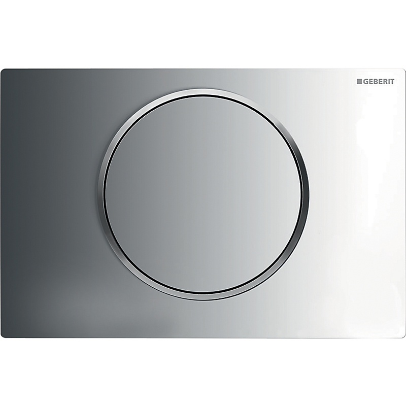 GEBERIT SIGMA10 betjeningsplade til skyl-stop-skylning, blankforkromet, matforkromet