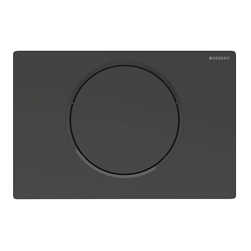 GEBERIT Sigma10 betjeningsplade til skyl-stop-skylning: sort, matlakeret