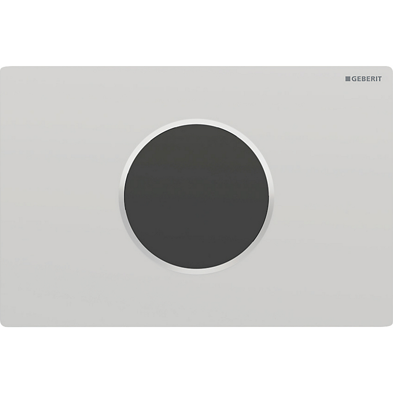 GEBERIT Sigma10 elektronisk WC-skyllestyring netdrift dobbeltskyl. matkromlakeret, blankforkromet