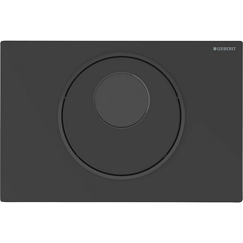 GEBERIT Sigma10 elektronisk WC-skyllestyring batteridrift dobbeltskyl. Sort matlakeret, sort