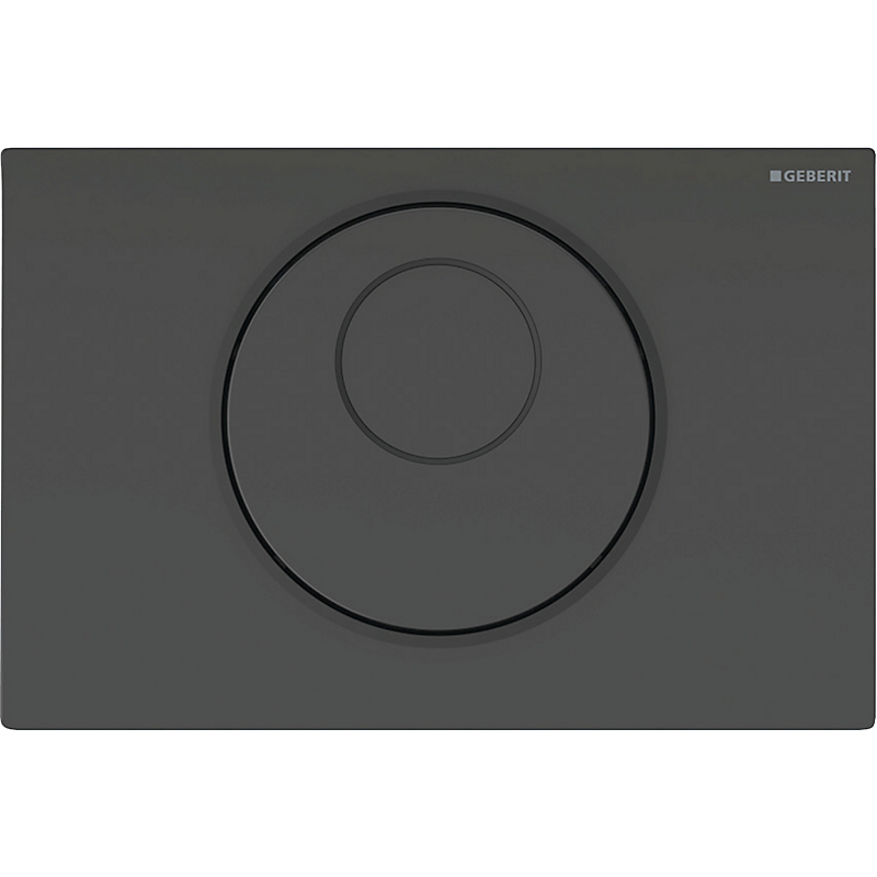 GEBERIT Sigma10 elektronisk WC-skyllestyring batteridrift dobbeltskyl. Sort, sort mat